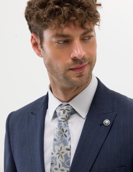 Lacivert Çizgili Spor Takım Elbise - 50264944044