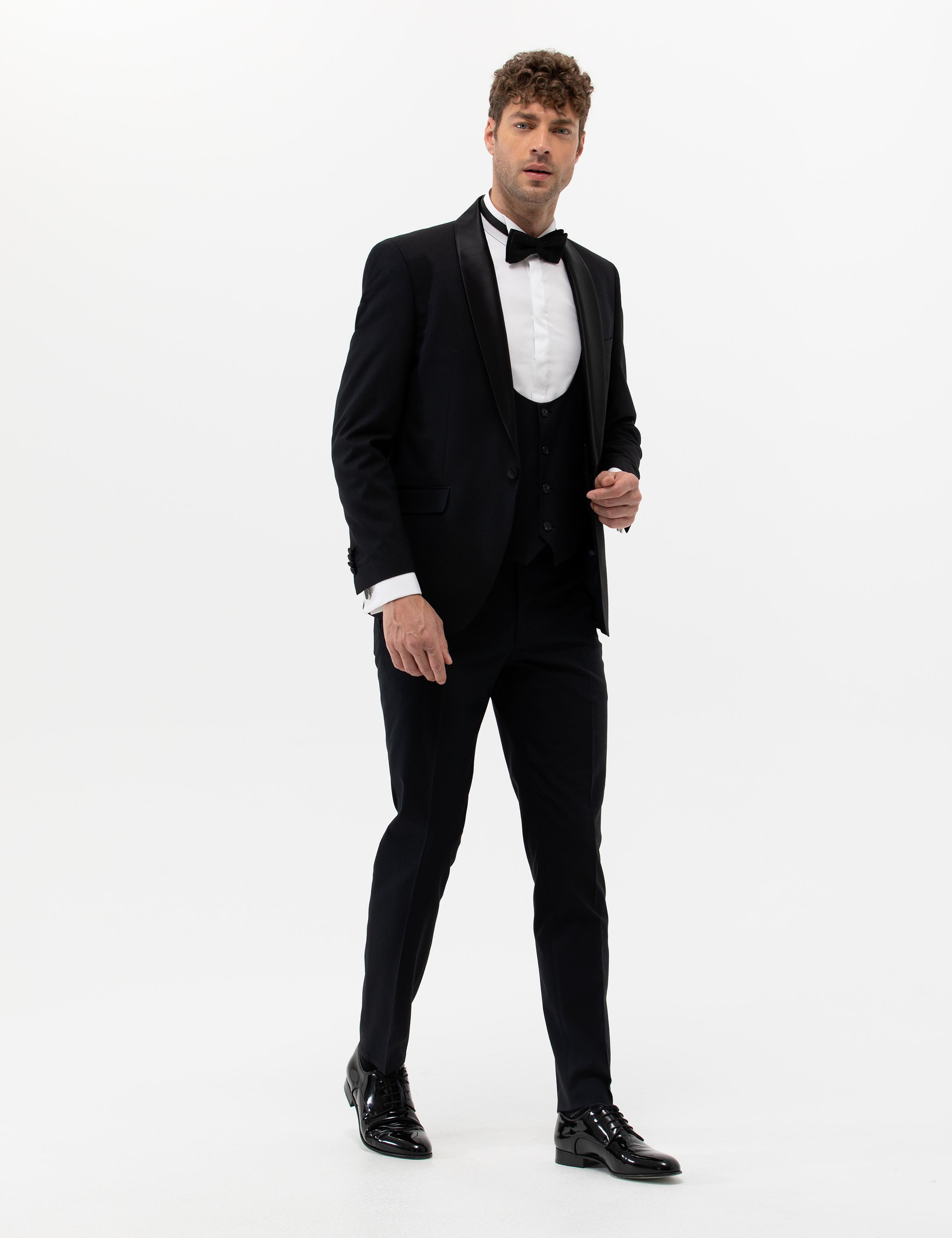 Lacivert Yelekli Smokin