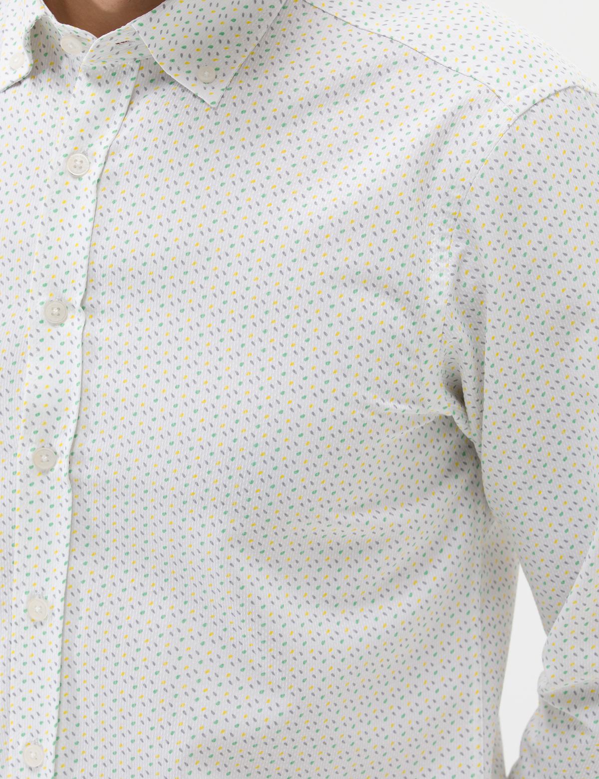 Haki Slim Fit Uzun Kollu Gömlek - 50265278059