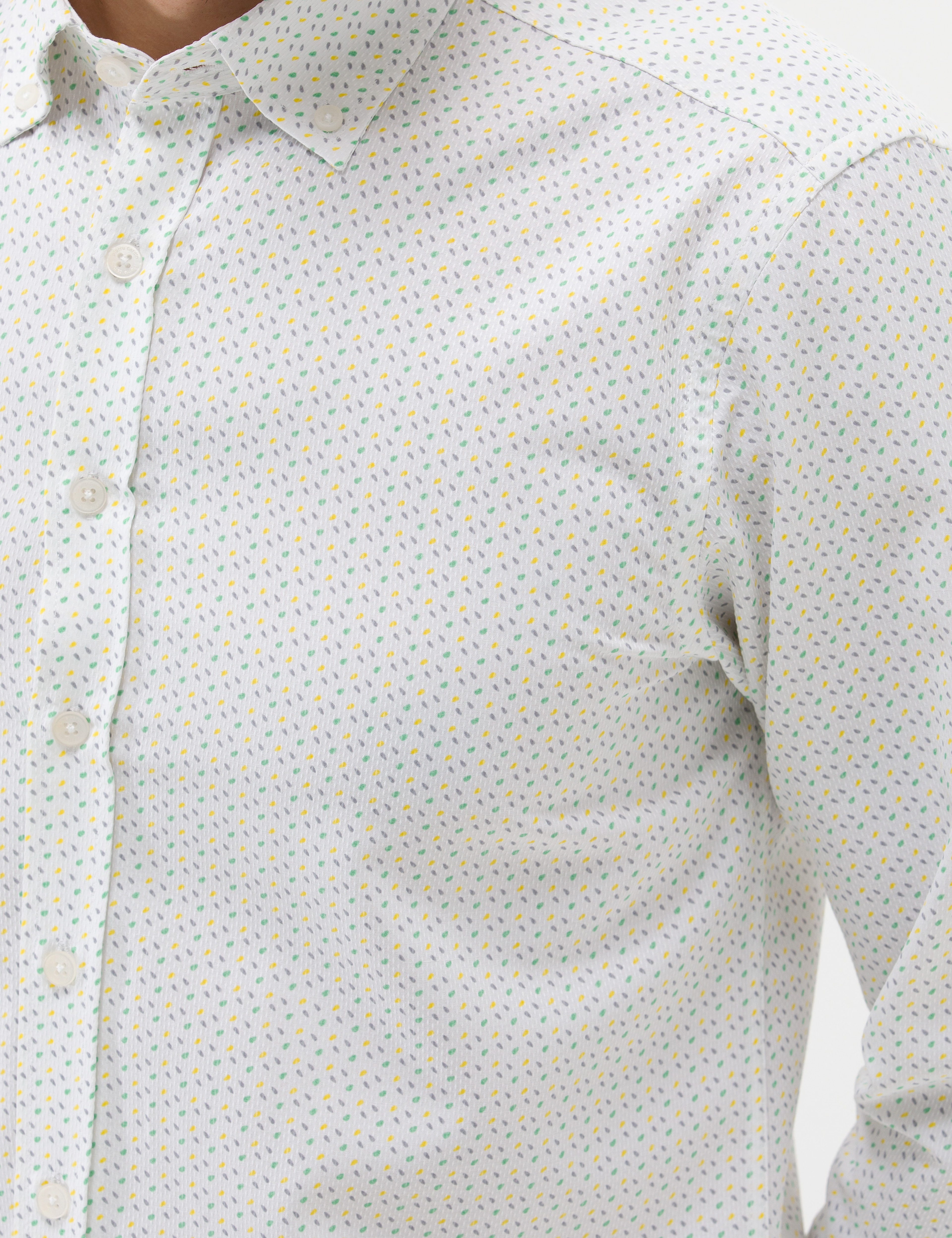 Haki Slim Fit Uzun Kollu Gömlek