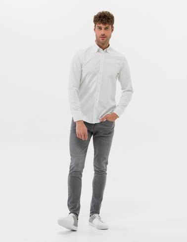 Haki Slim Fit Uzun Kollu Gömlek