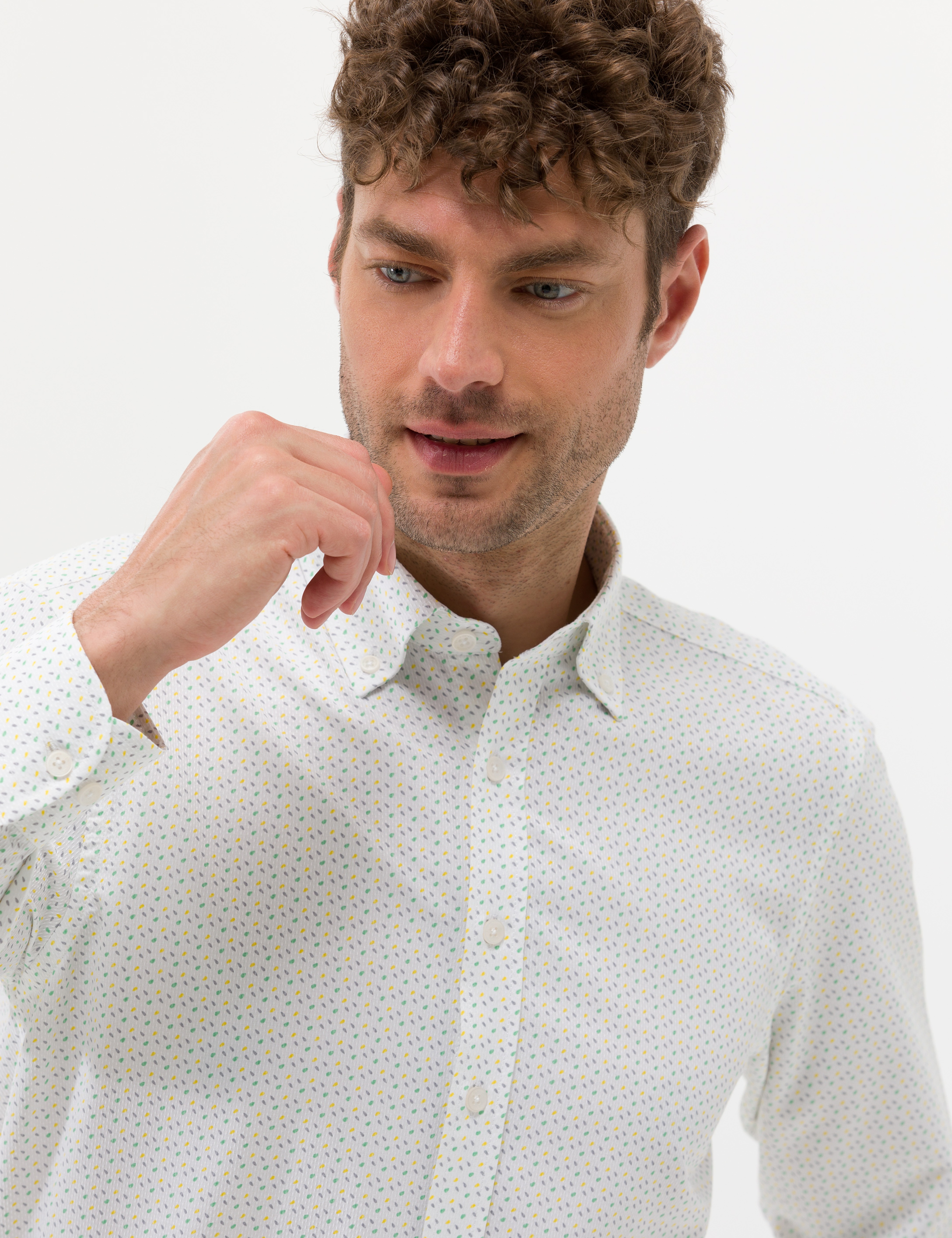 Haki Slim Fit Uzun Kollu Gömlek