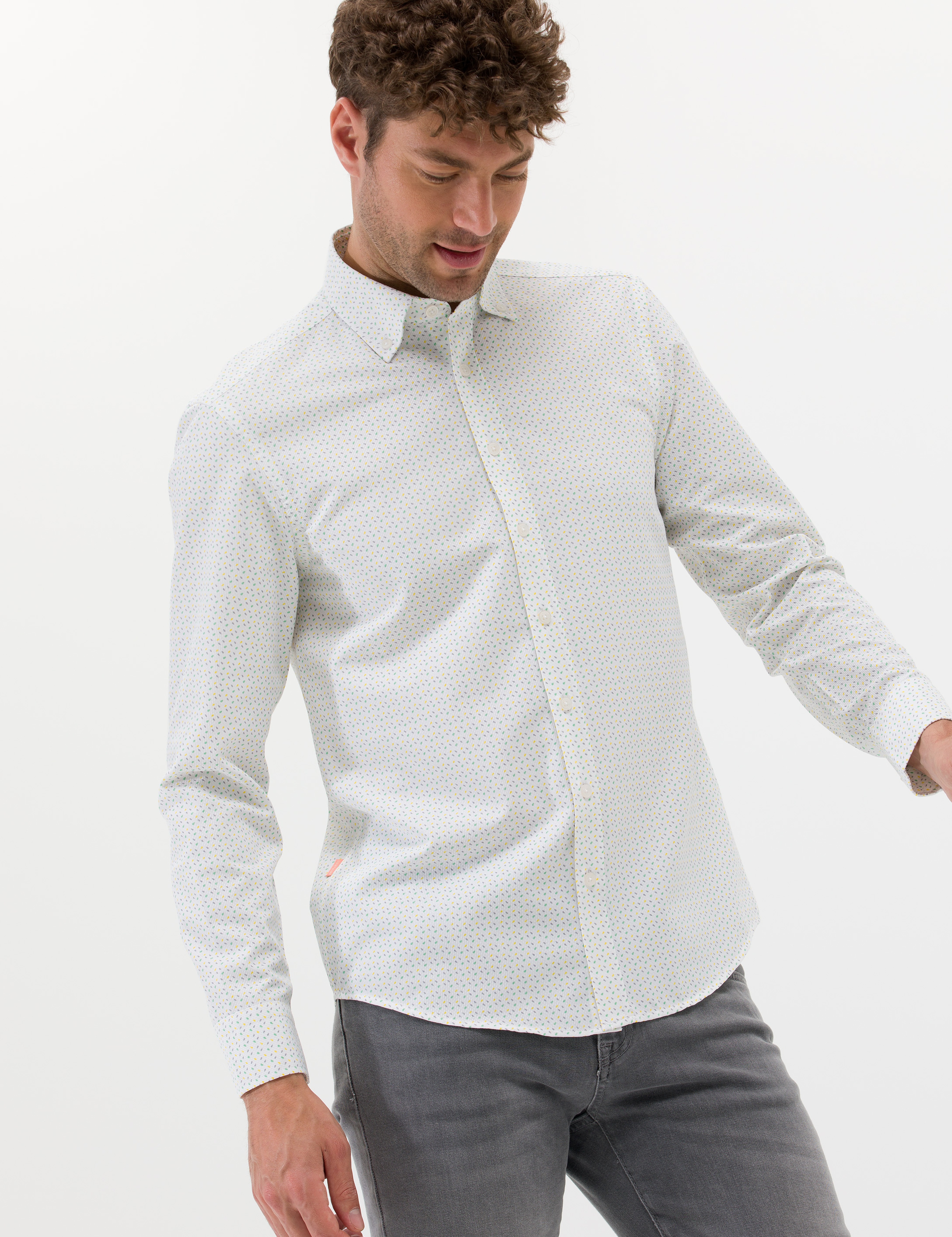 Haki Slim Fit Uzun Kollu Gömlek