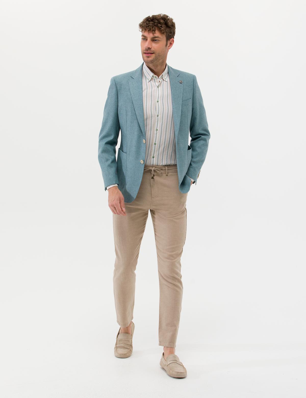 Turkuaz Spor Blazer Ceket - 50265853017