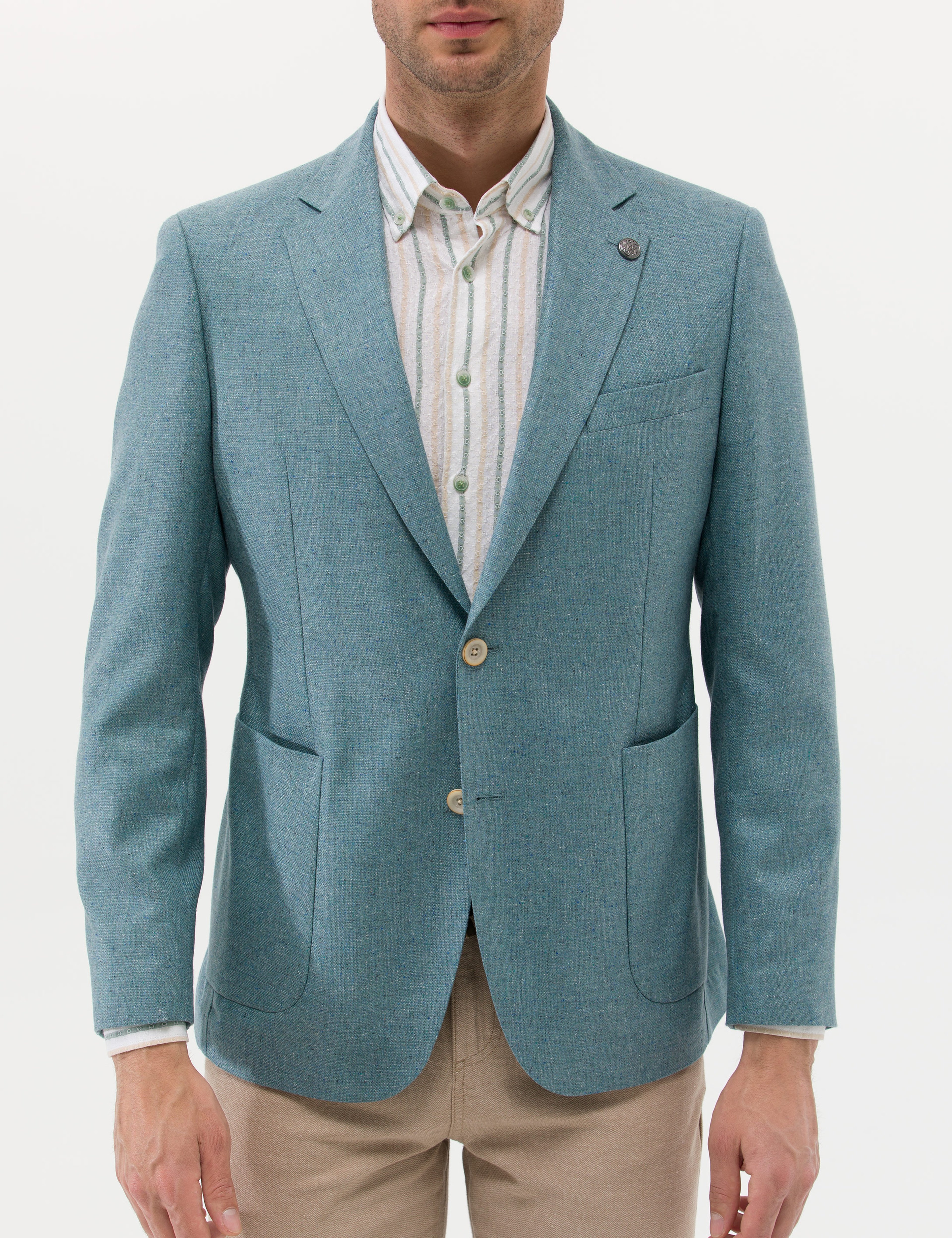 Turkuaz Spor Blazer Ceket
