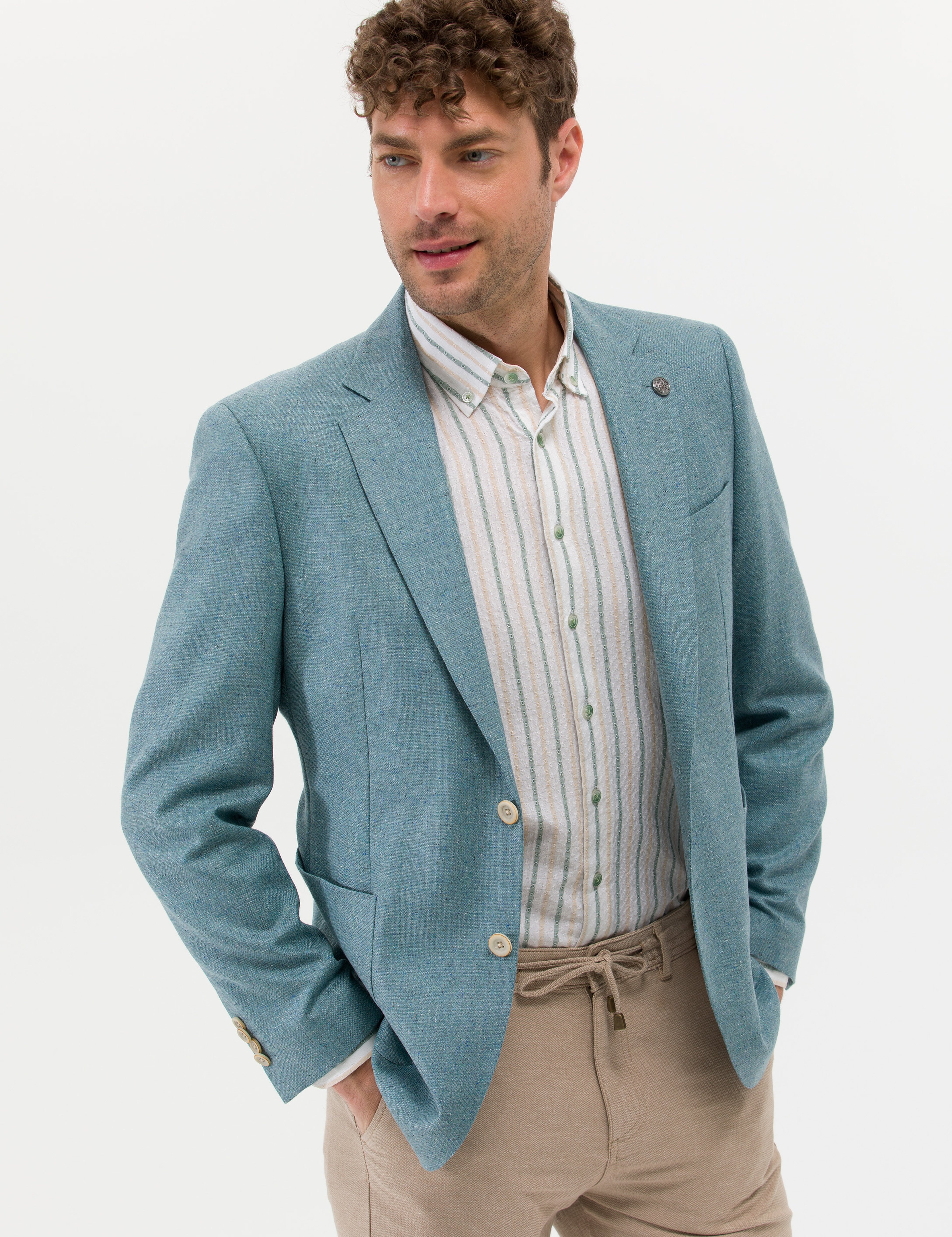 Turkuaz Spor Blazer Ceket - Image 1