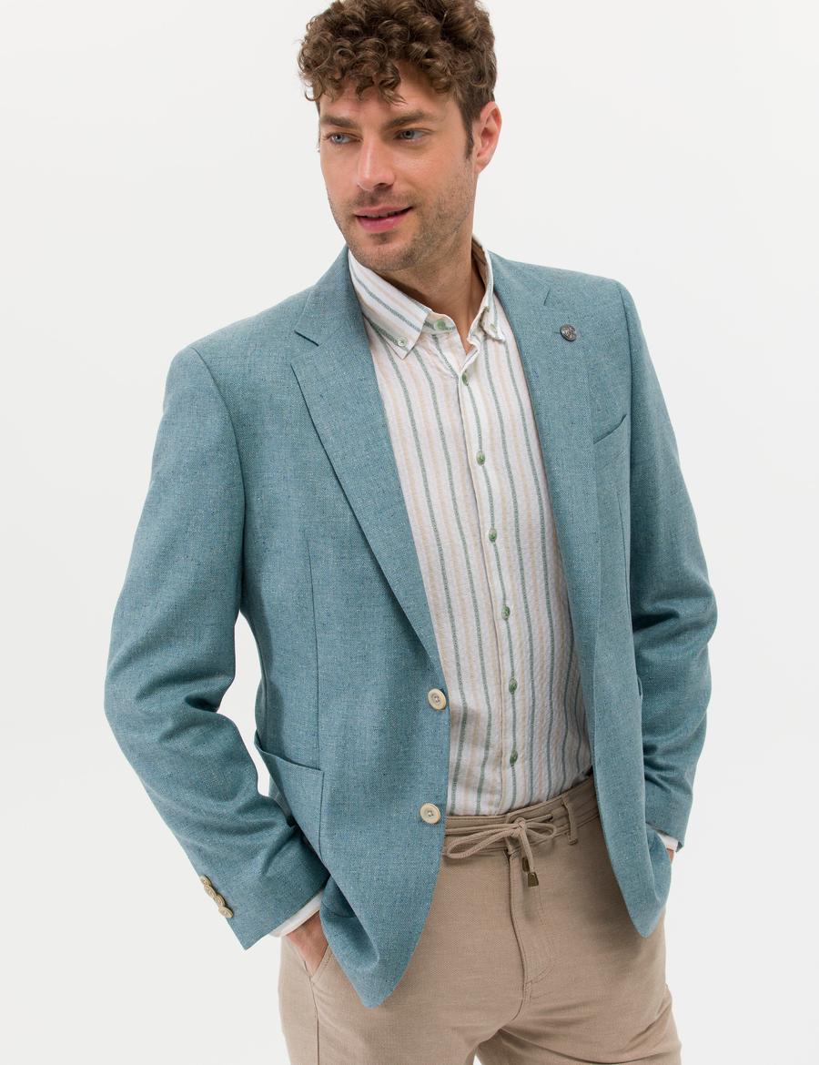 Turkuaz Spor Blazer Ceket