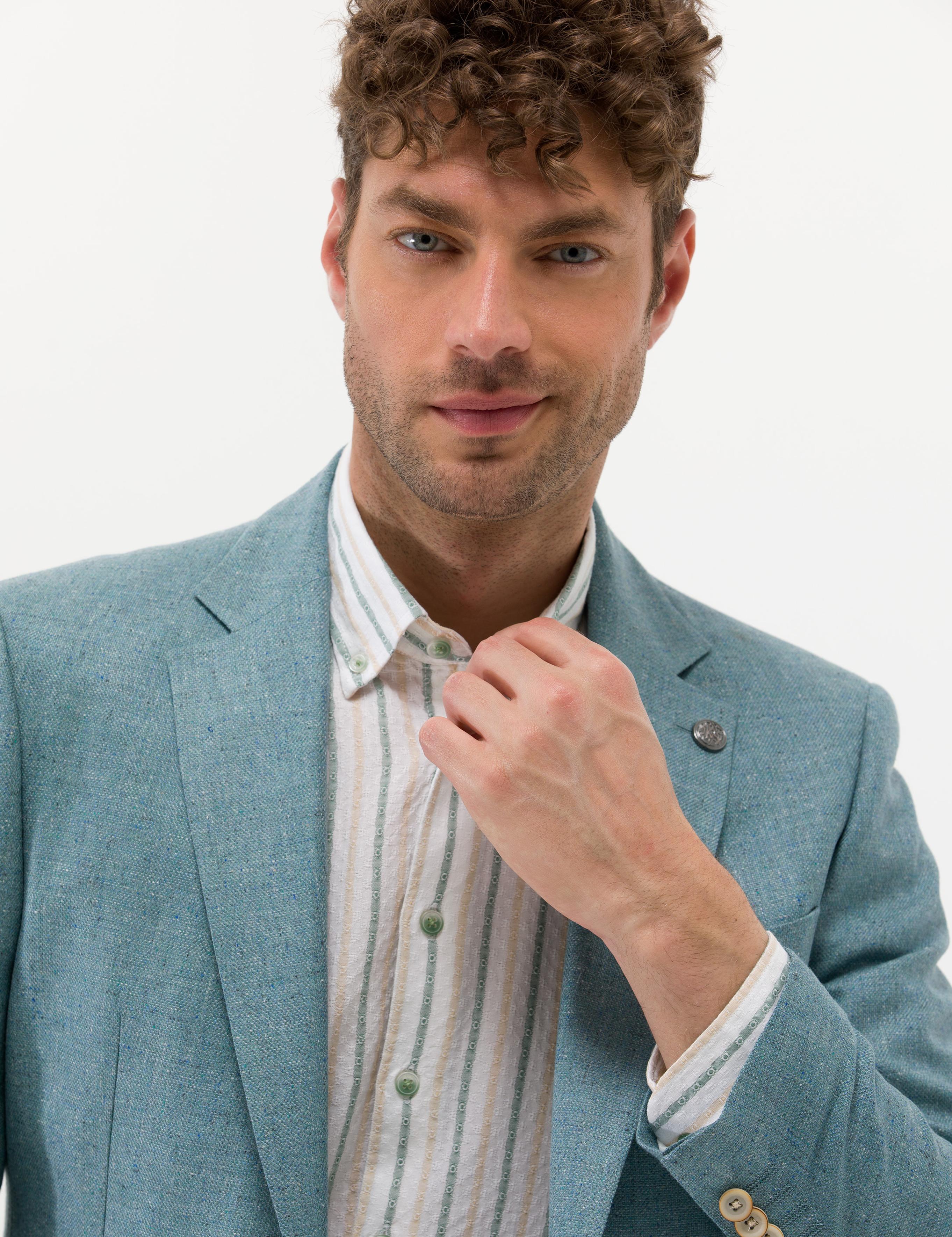 Turkuaz Spor Blazer Ceket