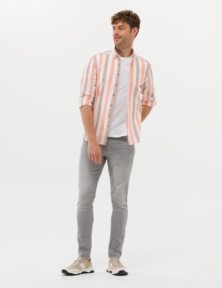 Pembe Keten Karışımlı Regular Fit Uzun Kollu Gömlek - 50269434024