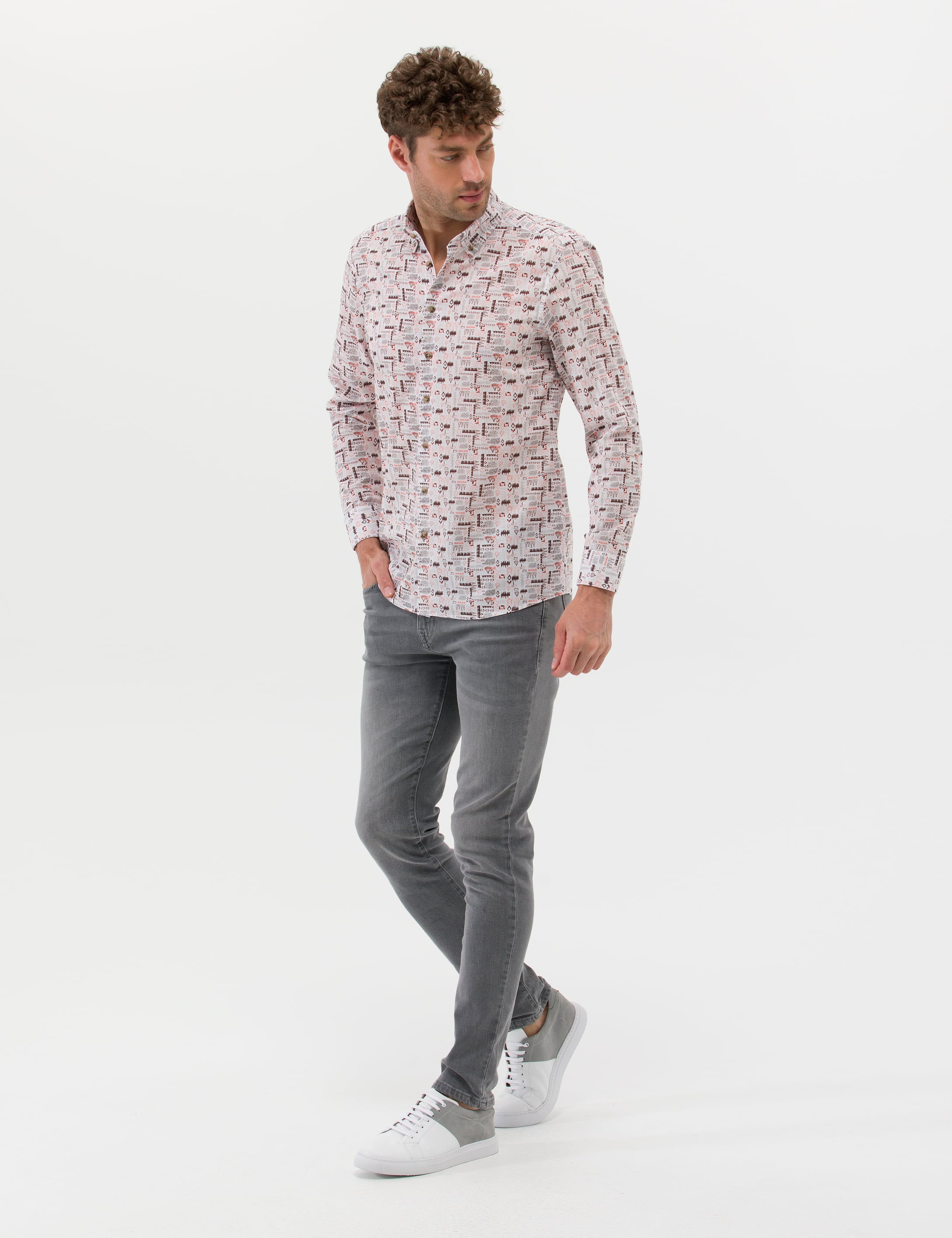 Pierre Cardin Bej Regular Fit Uzun Kollu Gömlek görsel 4