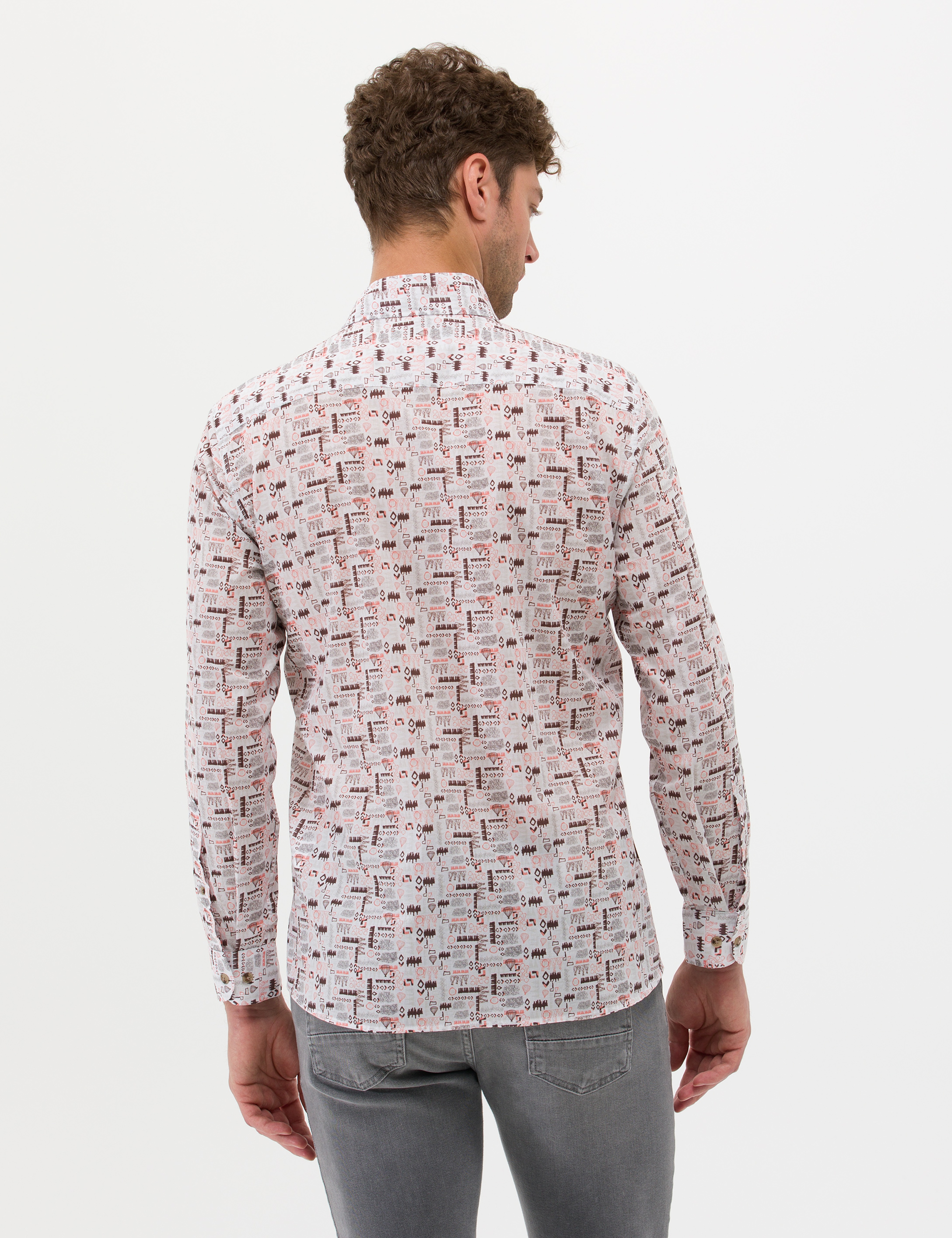 Bej Regular Fit Uzun Kollu Gömlek - Image 5
