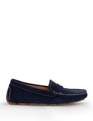 Lacivert Süet Deri Loafer