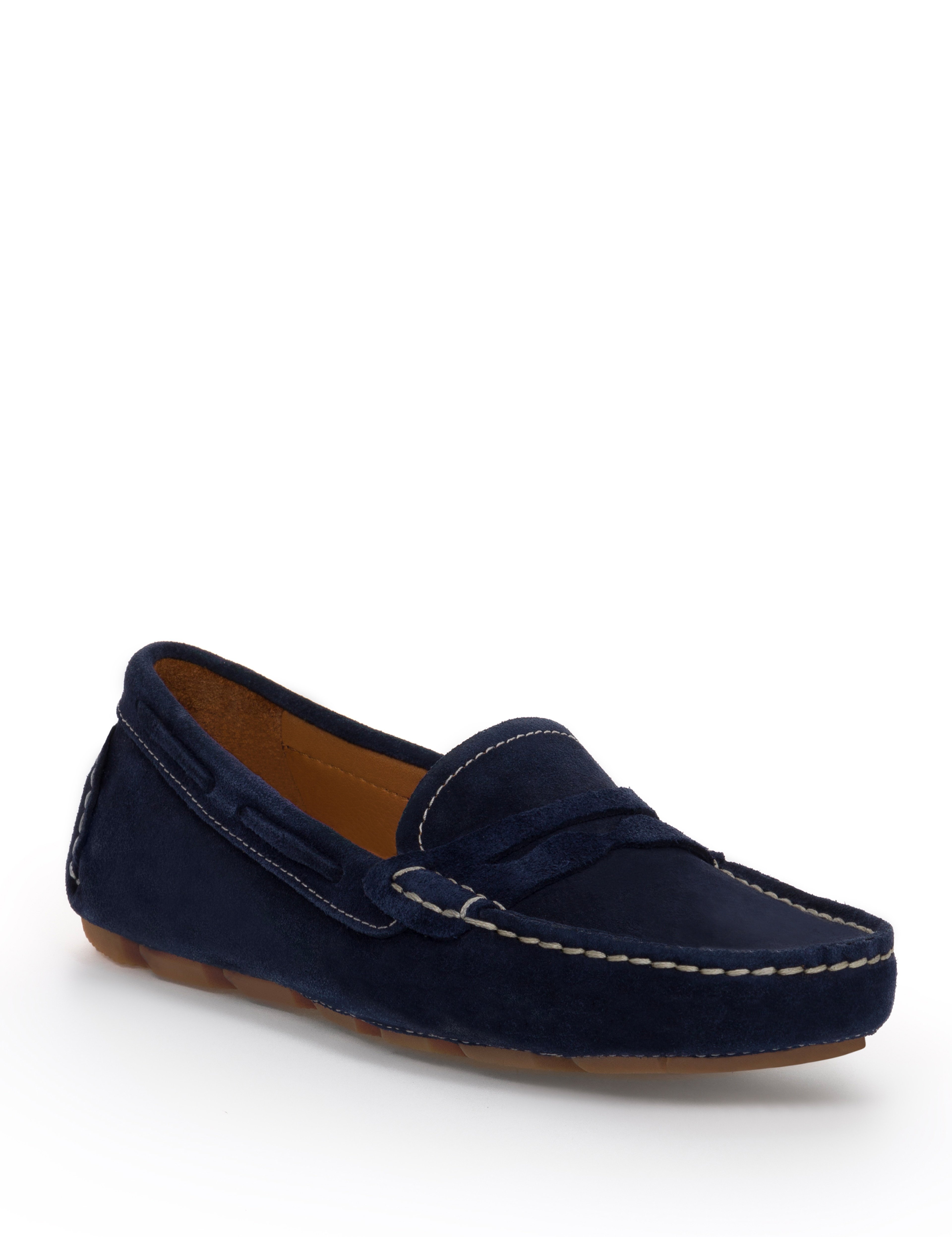 Lacivert Süet Deri Loafer - Image 5
