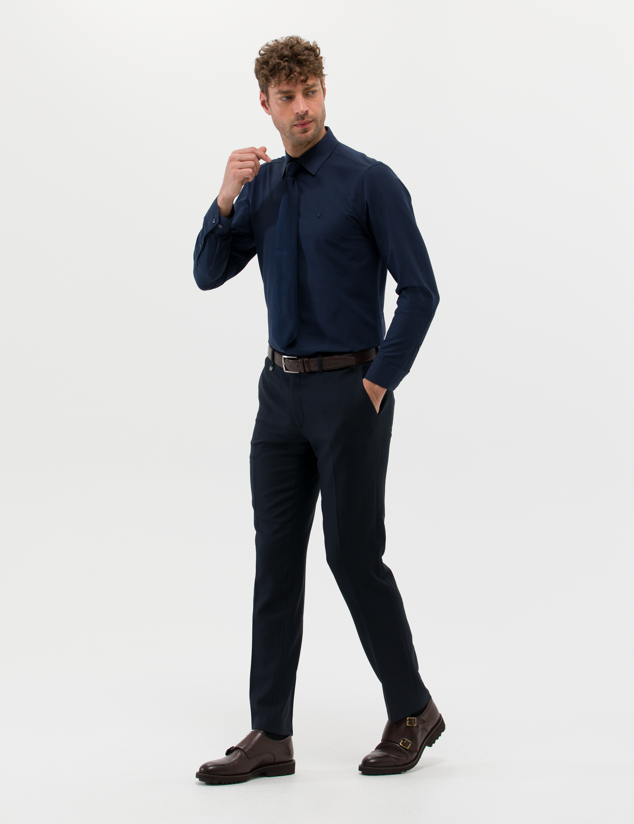 Lacivert Slim Fit Klasik Pantolon - Image 3