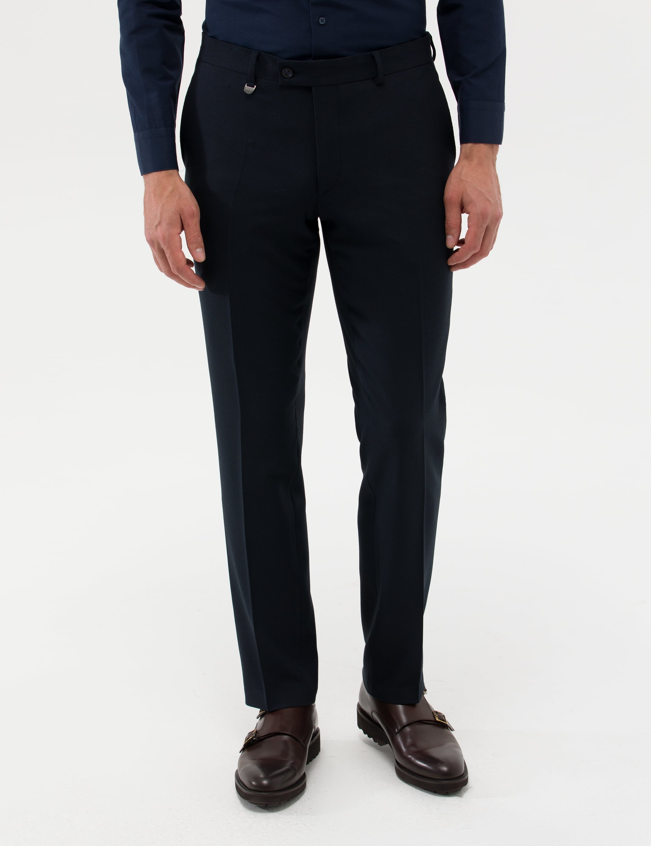 Lacivert Slim Fit Klasik Pantolon