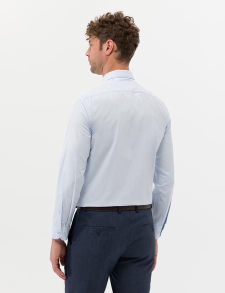 Açık Mavi Slim Fit Uzun Kollu Basic Gömlek - 50277786007