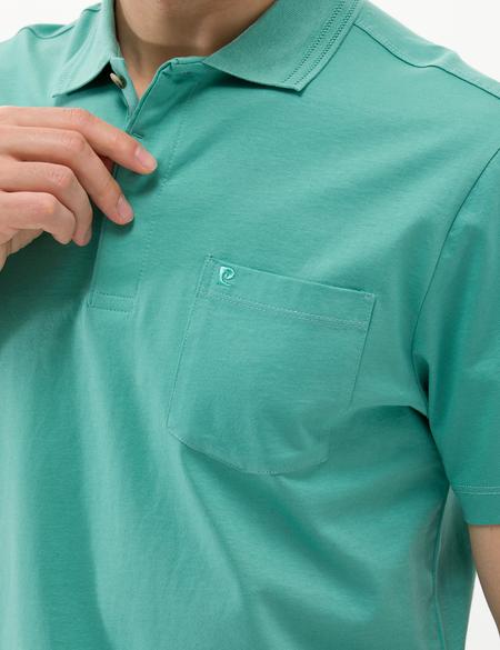 Yeşil Regular Fit Polo Yaka Merserize Tişört - 50262668074