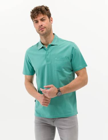 Yeşil Regular Fit Polo Yaka Merserize Tişört