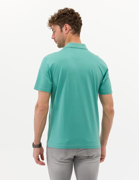 Yeşil Regular Fit Polo Yaka Merserize Tişört - 50262668074
