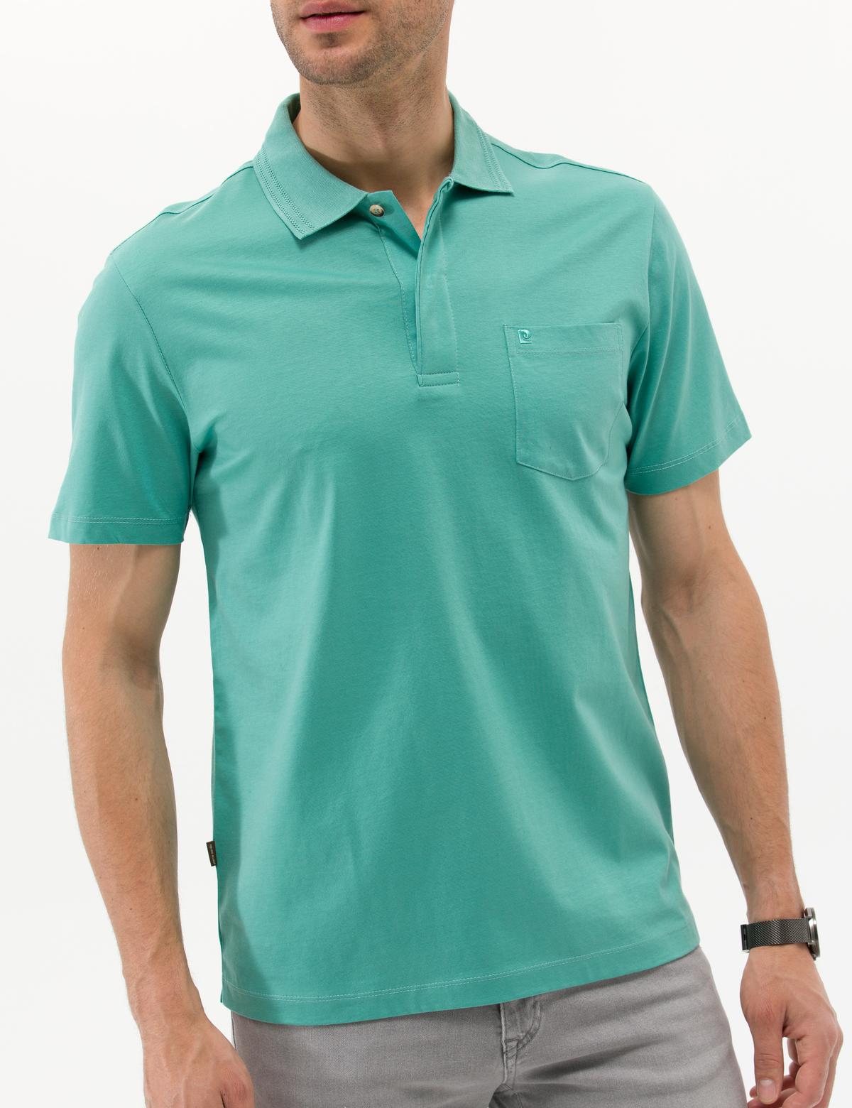 Yeşil Regular Fit Polo Yaka Merserize Tişört - 50262668074
