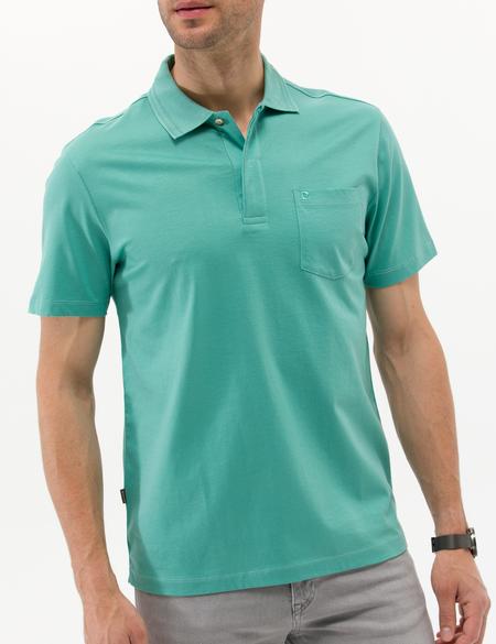 Yeşil Regular Fit Polo Yaka Merserize Tişört - 50262668074