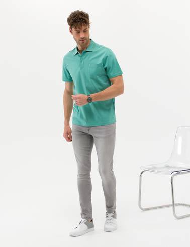 Yeşil Regular Fit Polo Yaka Merserize Tişört