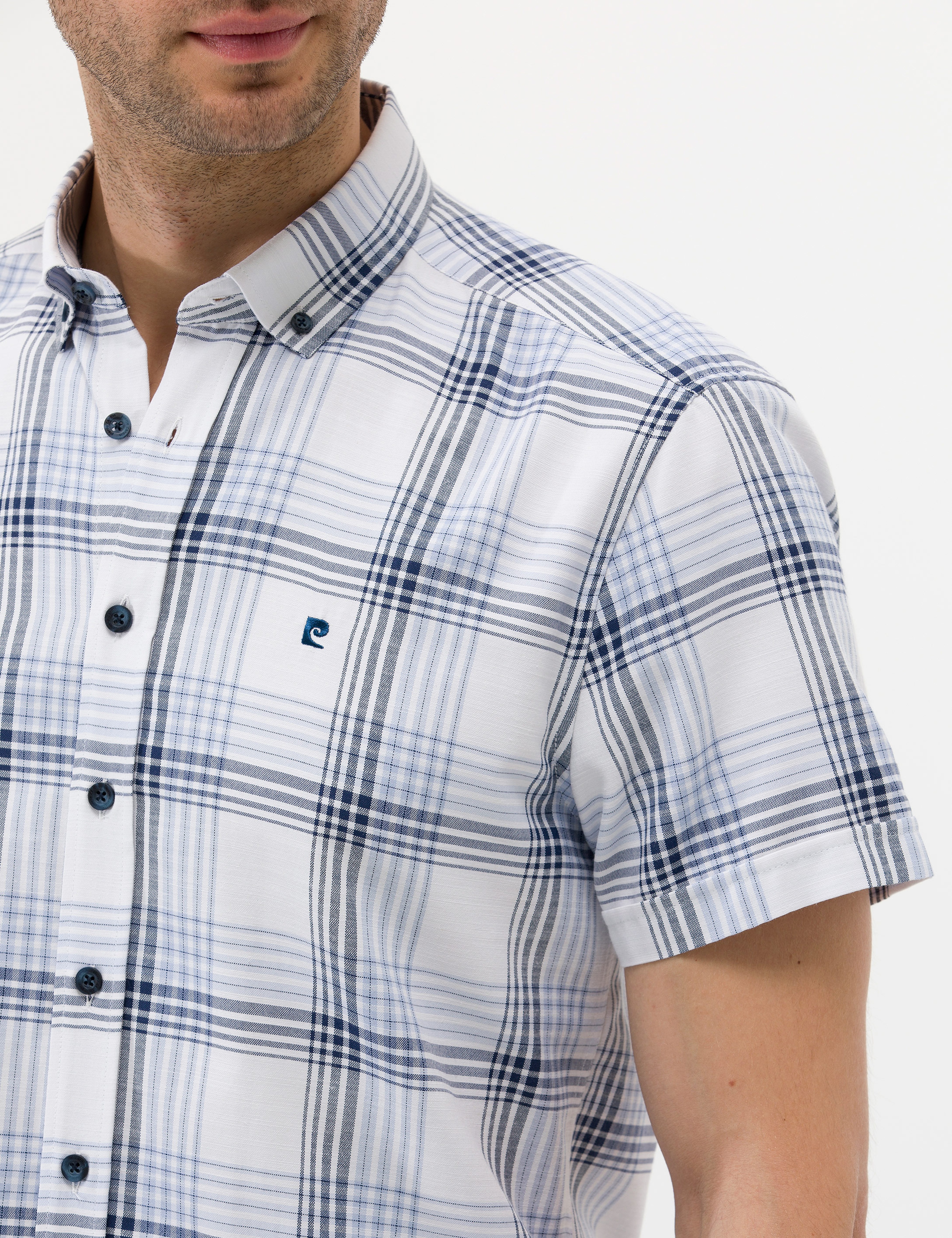 Lacivert Regular Fit Kısa Kollu Gömlek - Image 7