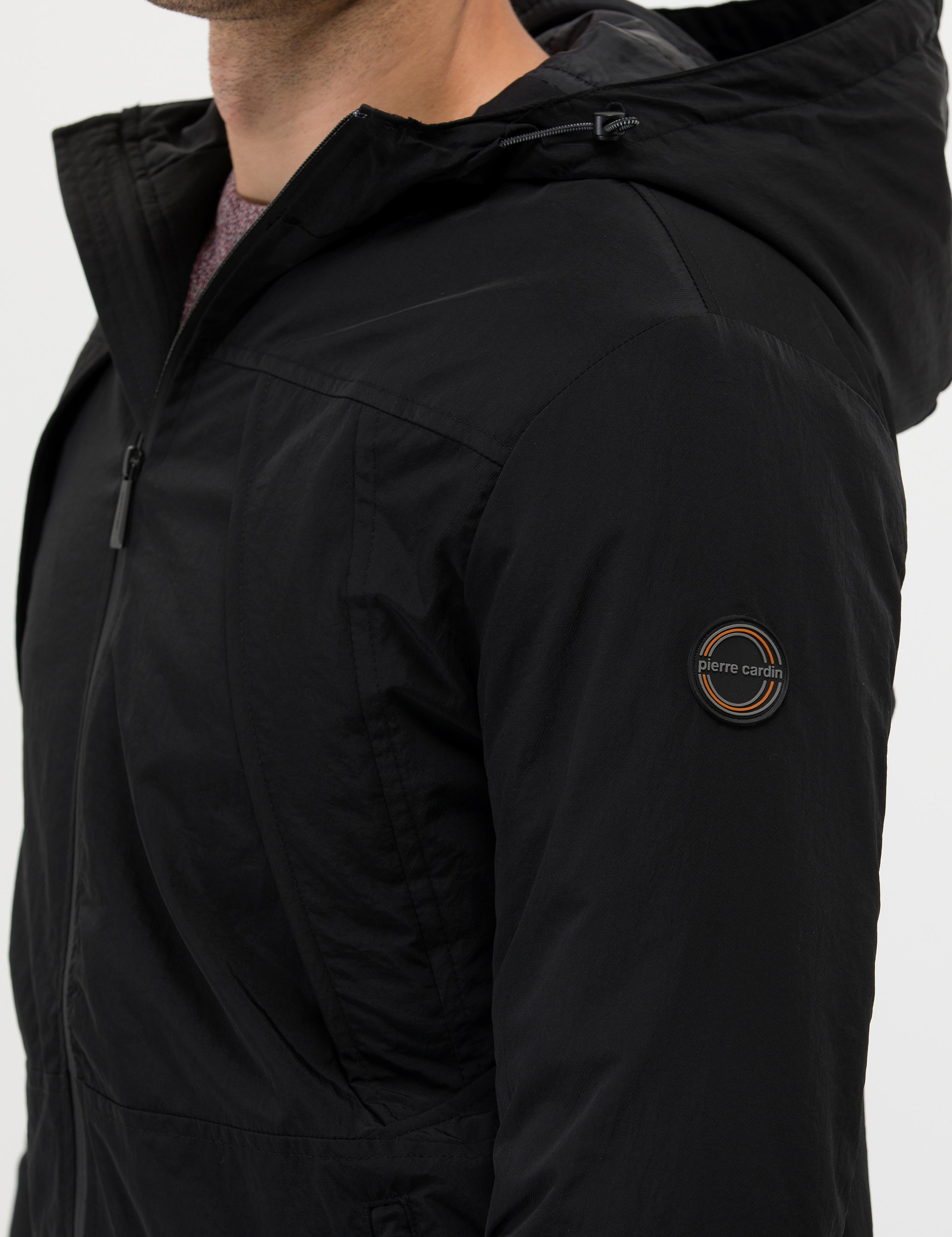 Siyah Basic Kapüşonlu Mont