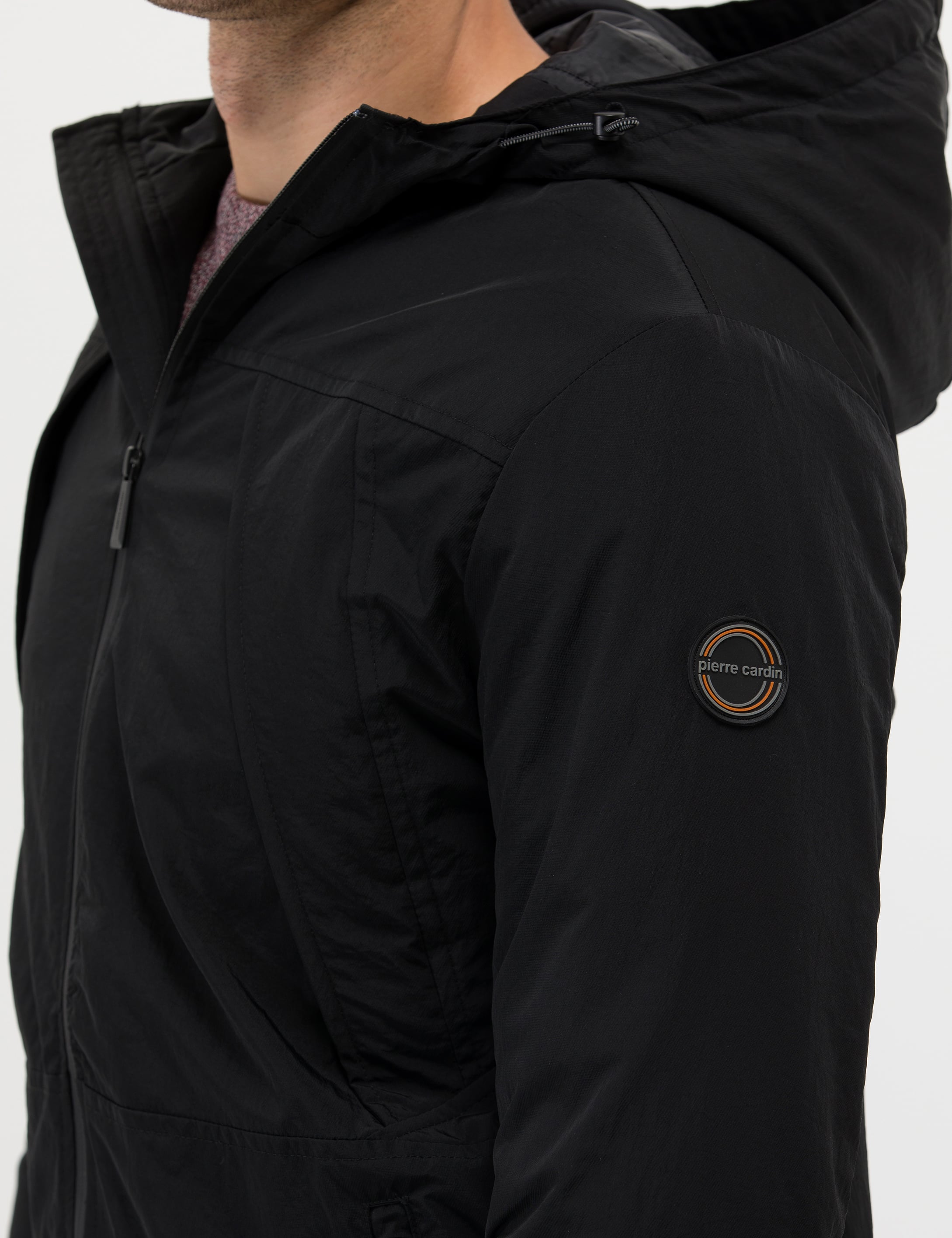 Siyah Basic Kapüşonlu Mont - Image 7