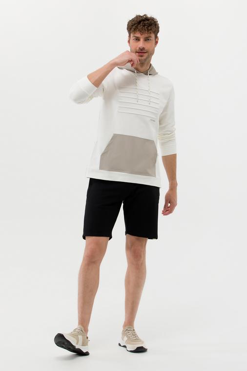 Siyah Slim Fit Örme Şort