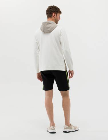 Siyah Slim Fit Örme Şort