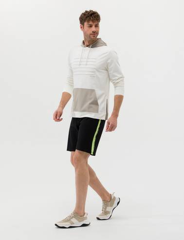 Siyah Slim Fit Örme Şort