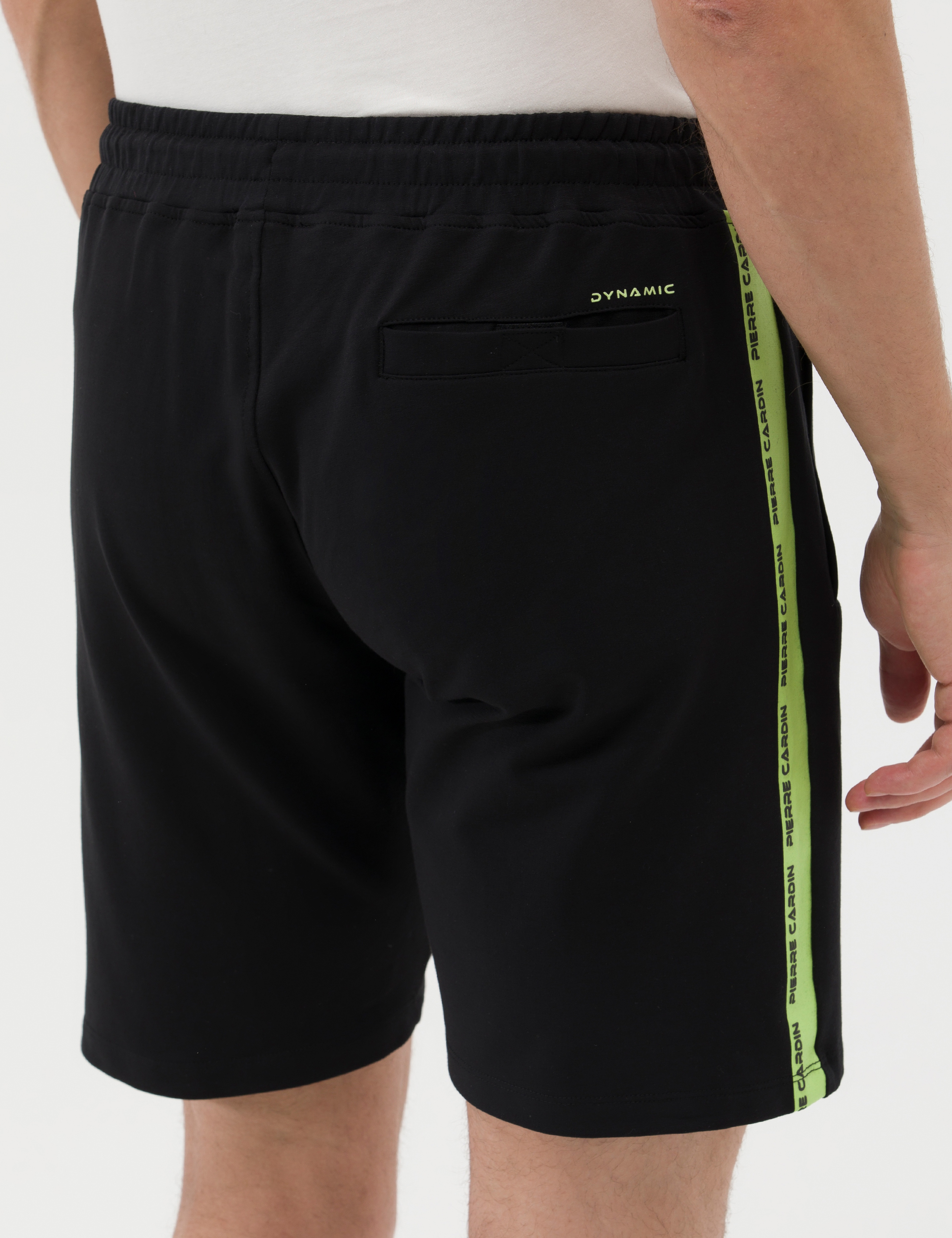 Siyah Slim Fit Örme Şort - Image 7