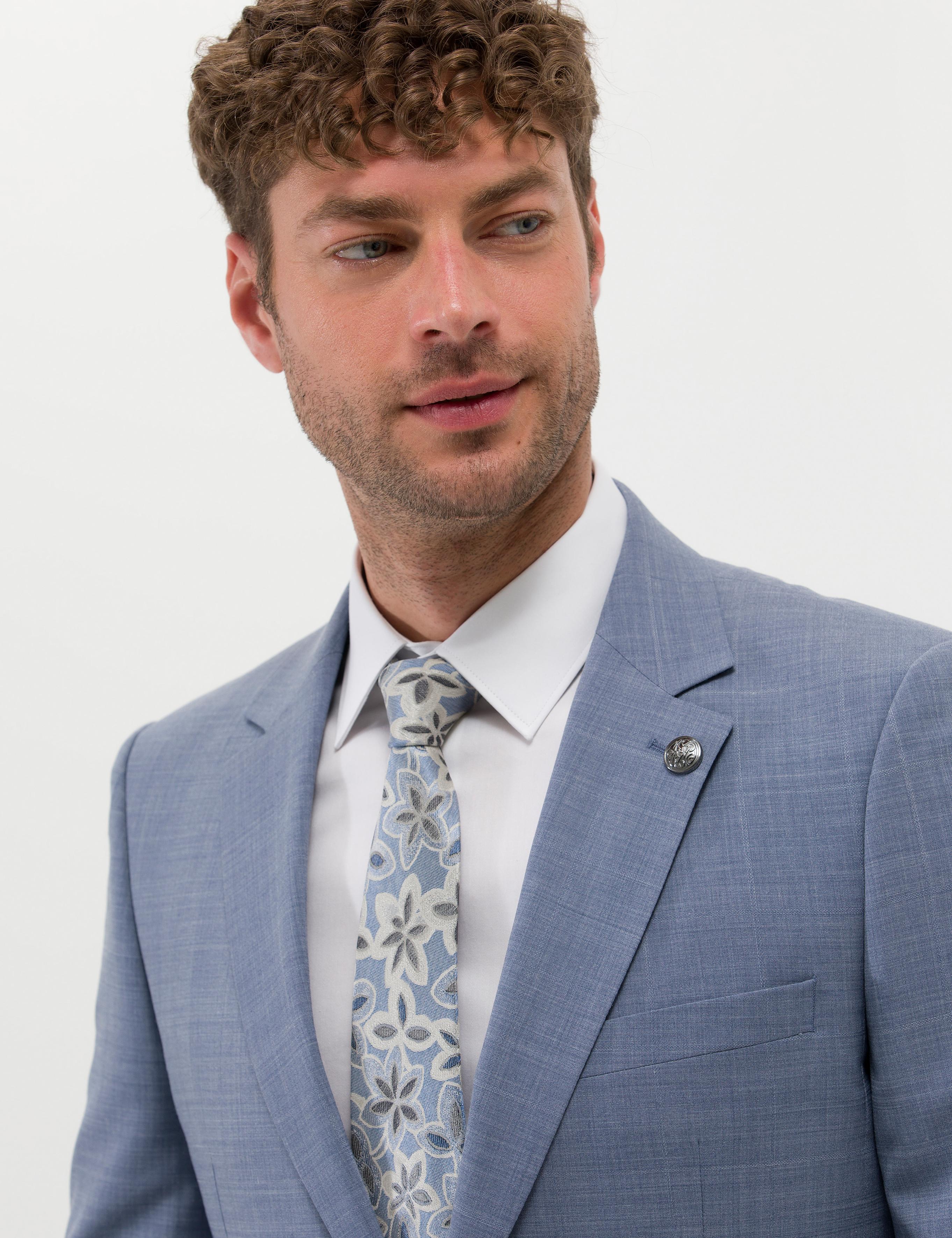 Açık Mavi Ekstra Slim Fit Yün Karışımlı Takım Elbise