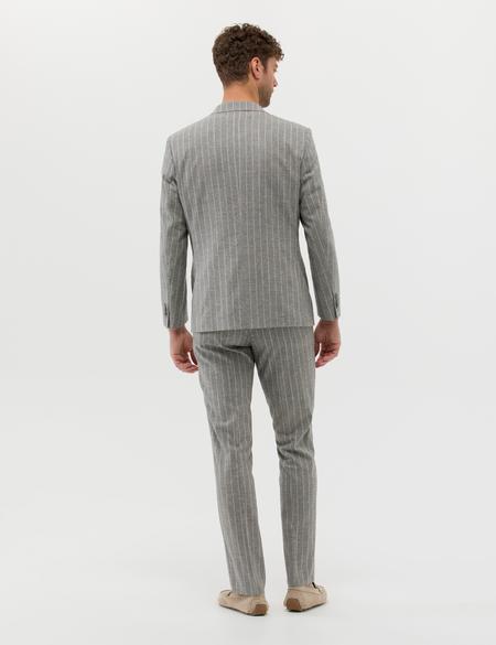 Gri Çizgili Spor Takım Elbise - 50265001008