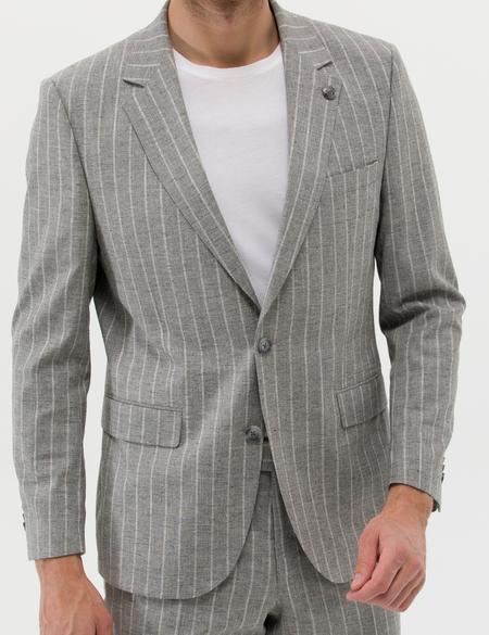 Gri Çizgili Spor Takım Elbise - 50265001008