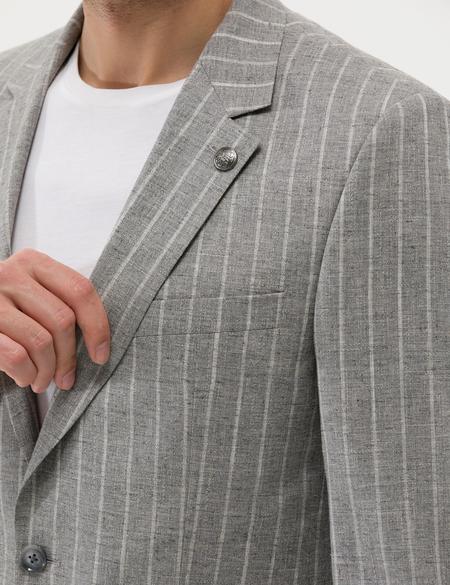 Gri Çizgili Spor Takım Elbise - 50265001008