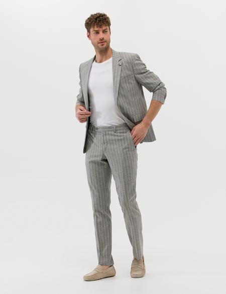 Gri Çizgili Spor Takım Elbise - 50265001008