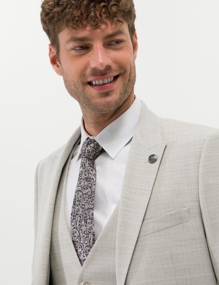 Bej Yelekli Slim Fit Takım Elbise - 50266616155