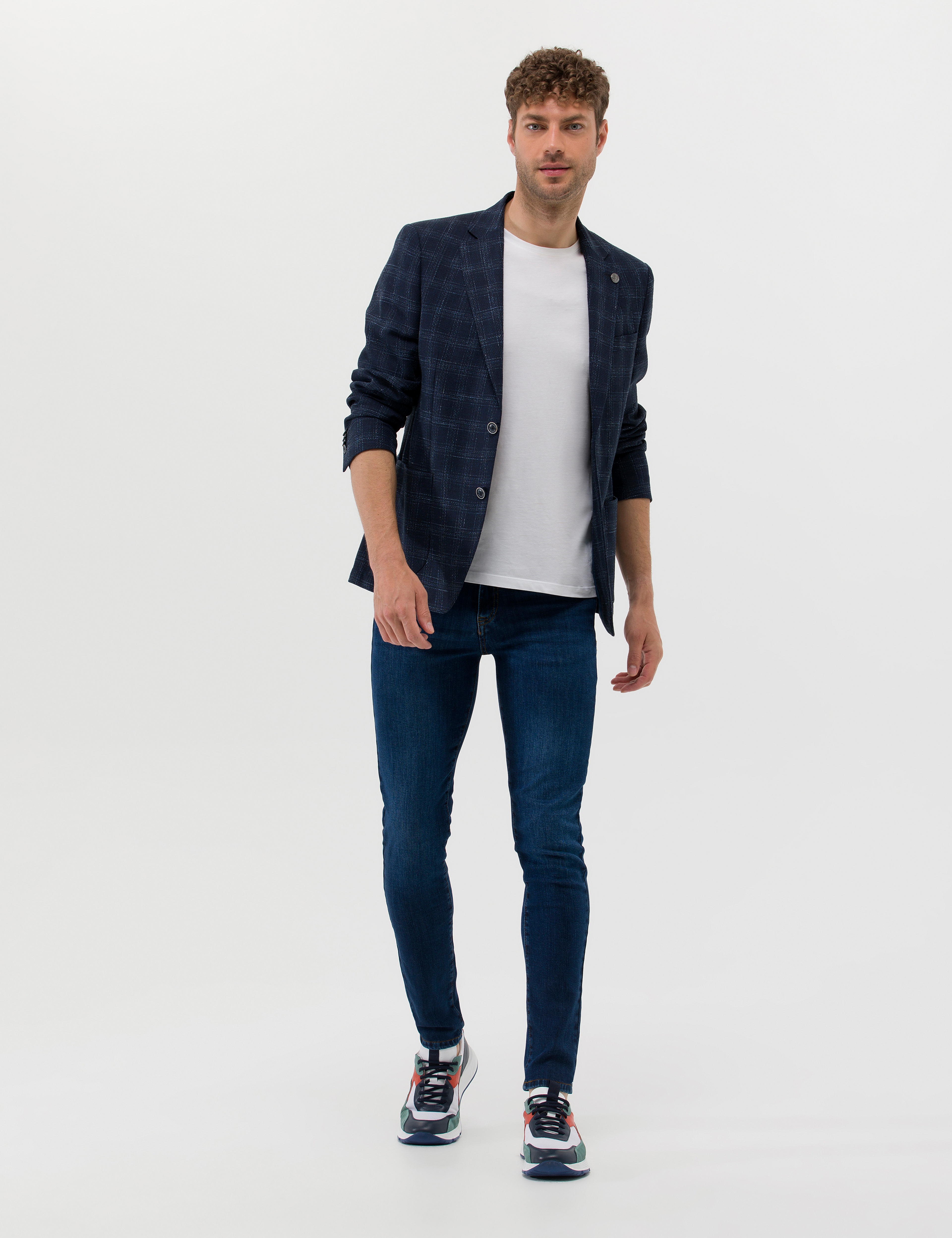 Lacivert Slim Fit Jean Pantolon - Image 1
