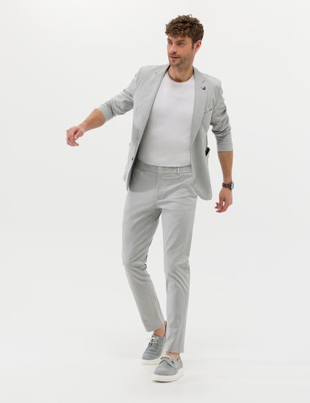 Gri Ekstra Slim Fit Spor Takım Elbise - 50269204041