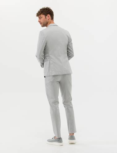 Gri Ekstra Slim Fit Spor Takım Elbise