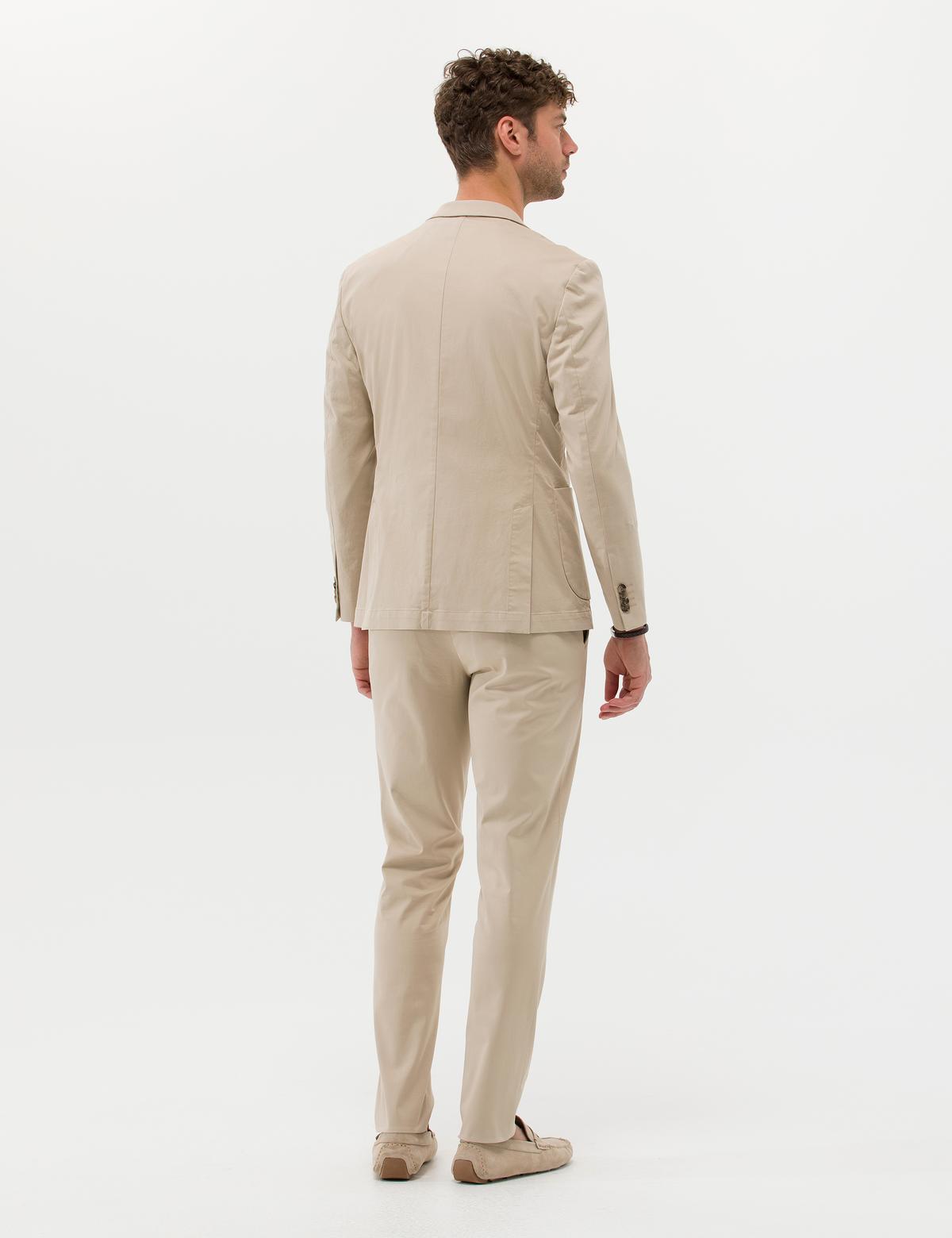 Bej Ekstra Slim Fit Spor Takım Elbise - 50269204116