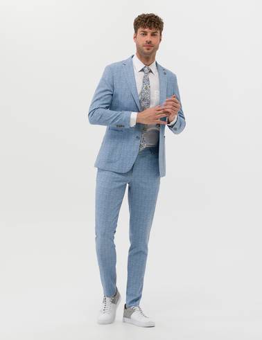 Açık Mavi Super Slim Fit Spor Takım Elbise