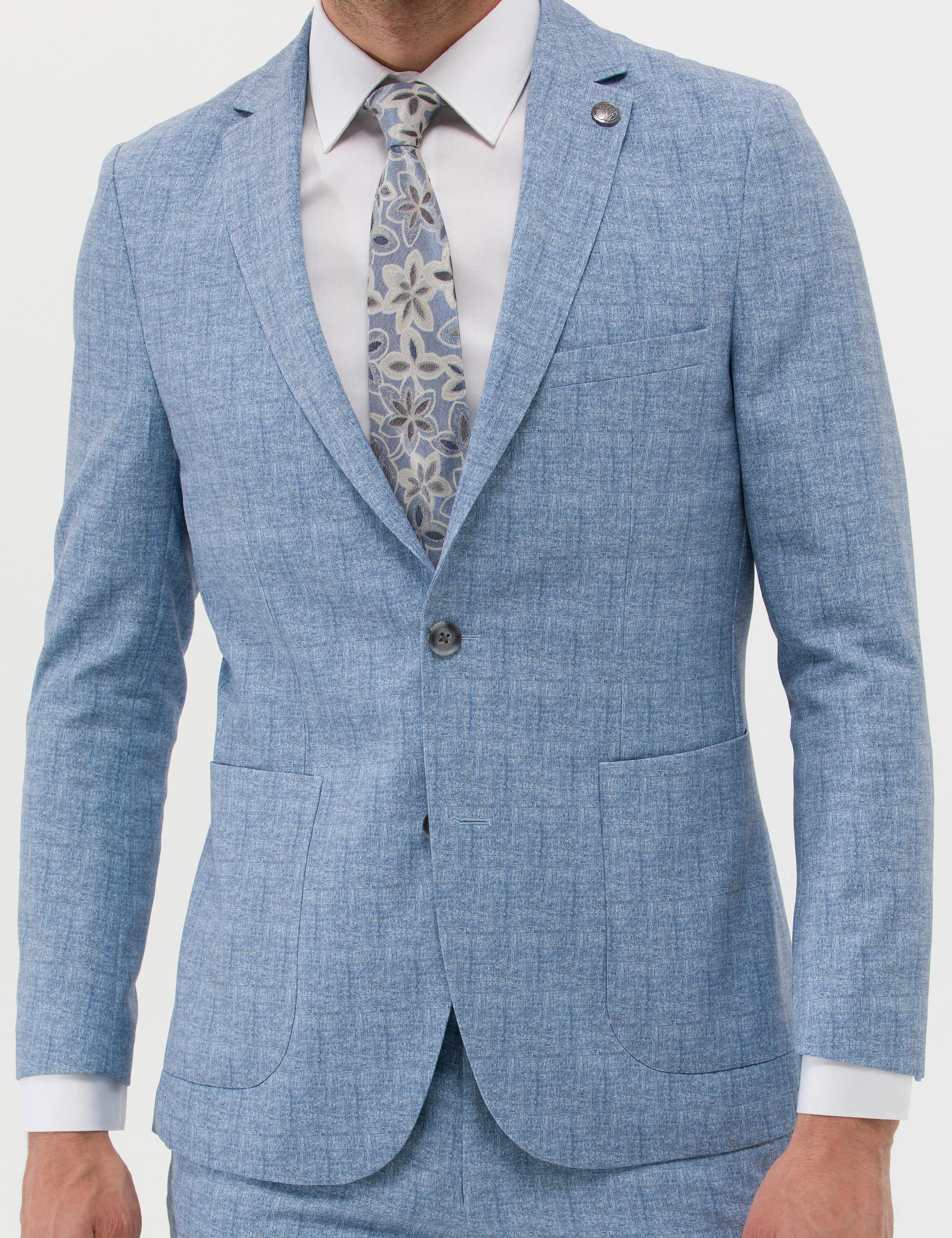 Açık Mavi Super Slim Fit Spor Takım Elbise