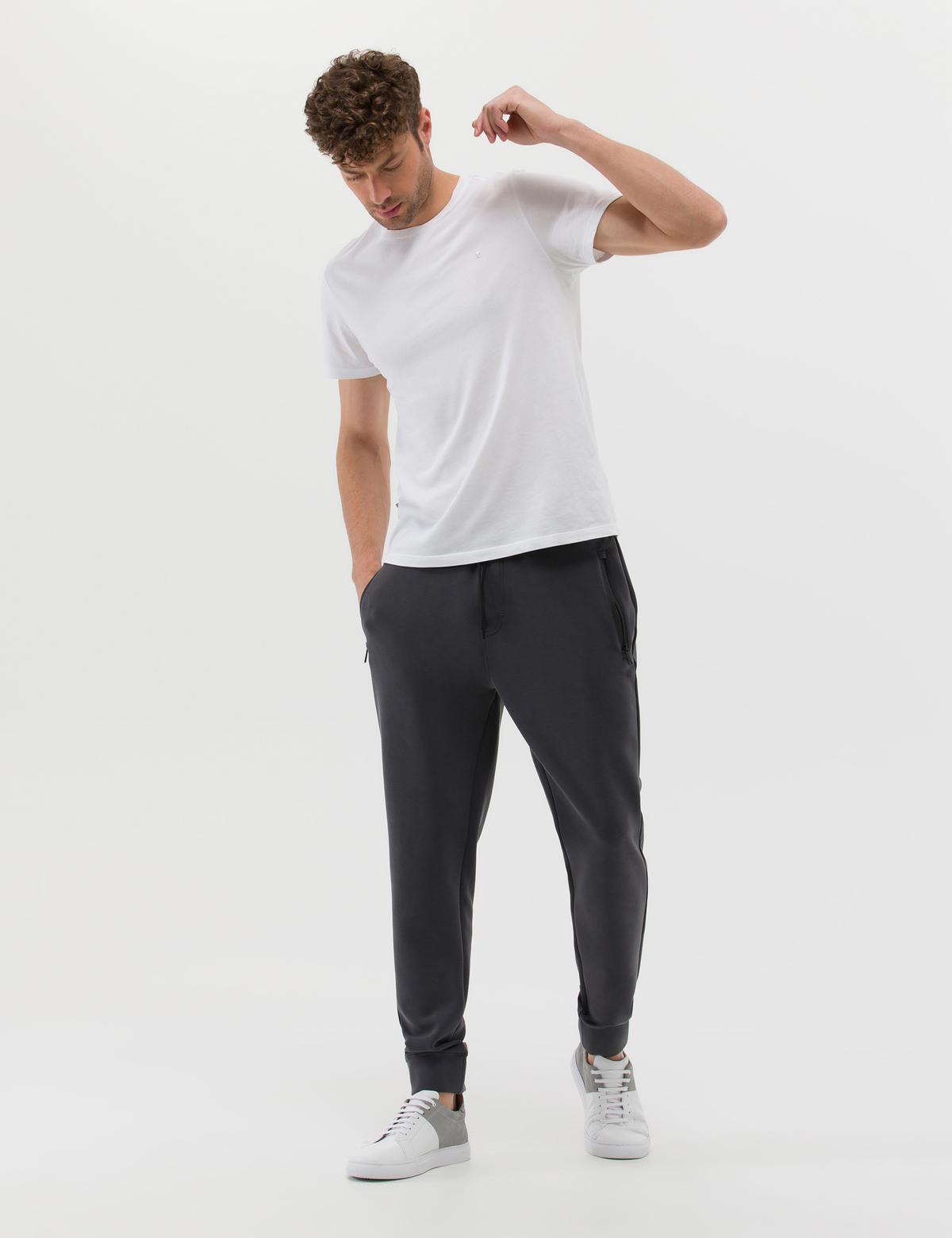 Antrasit Regular Fit Fermuarlı Cep Eşofman Altı