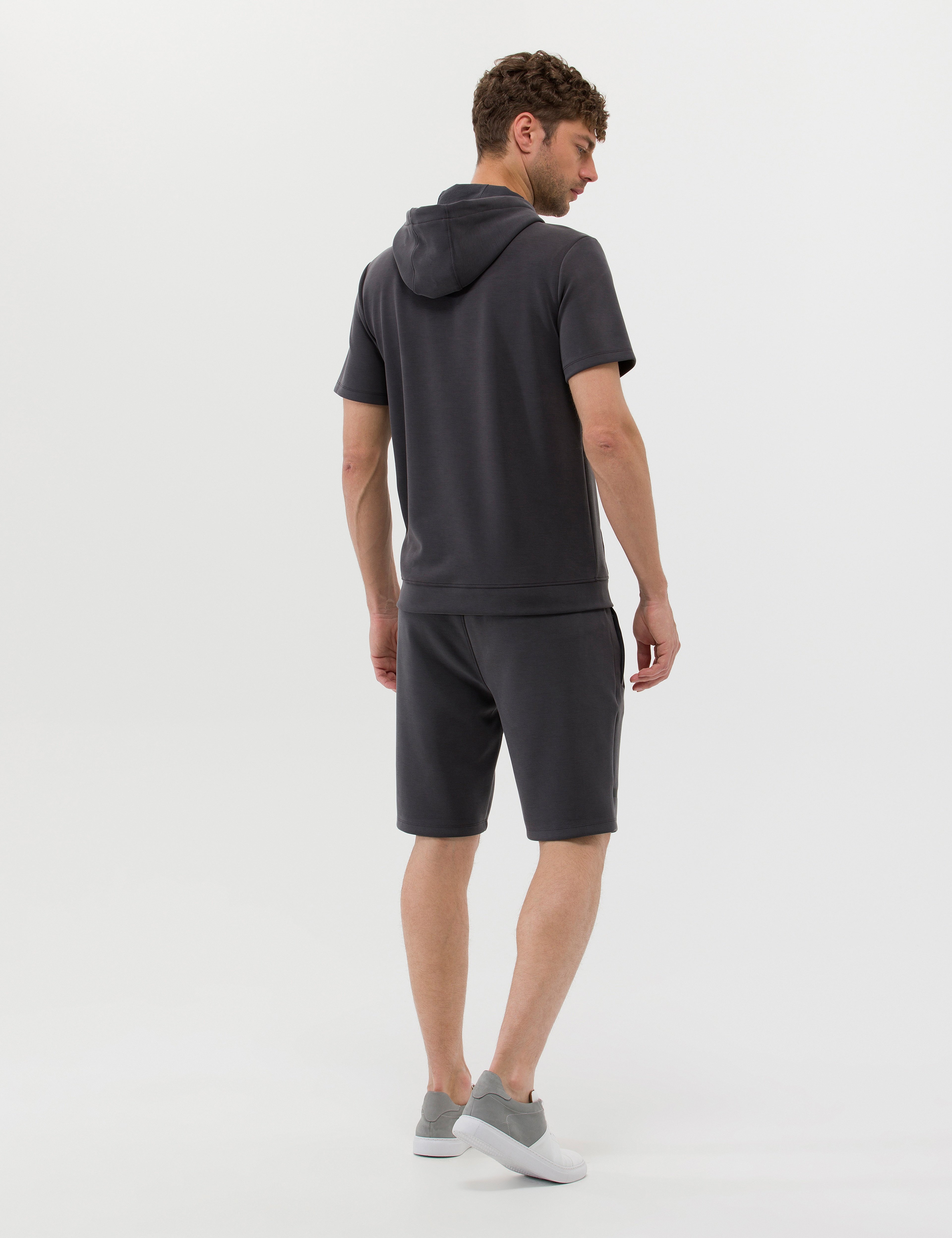 Antrasit Regular Fit Örme Şort - Image 4