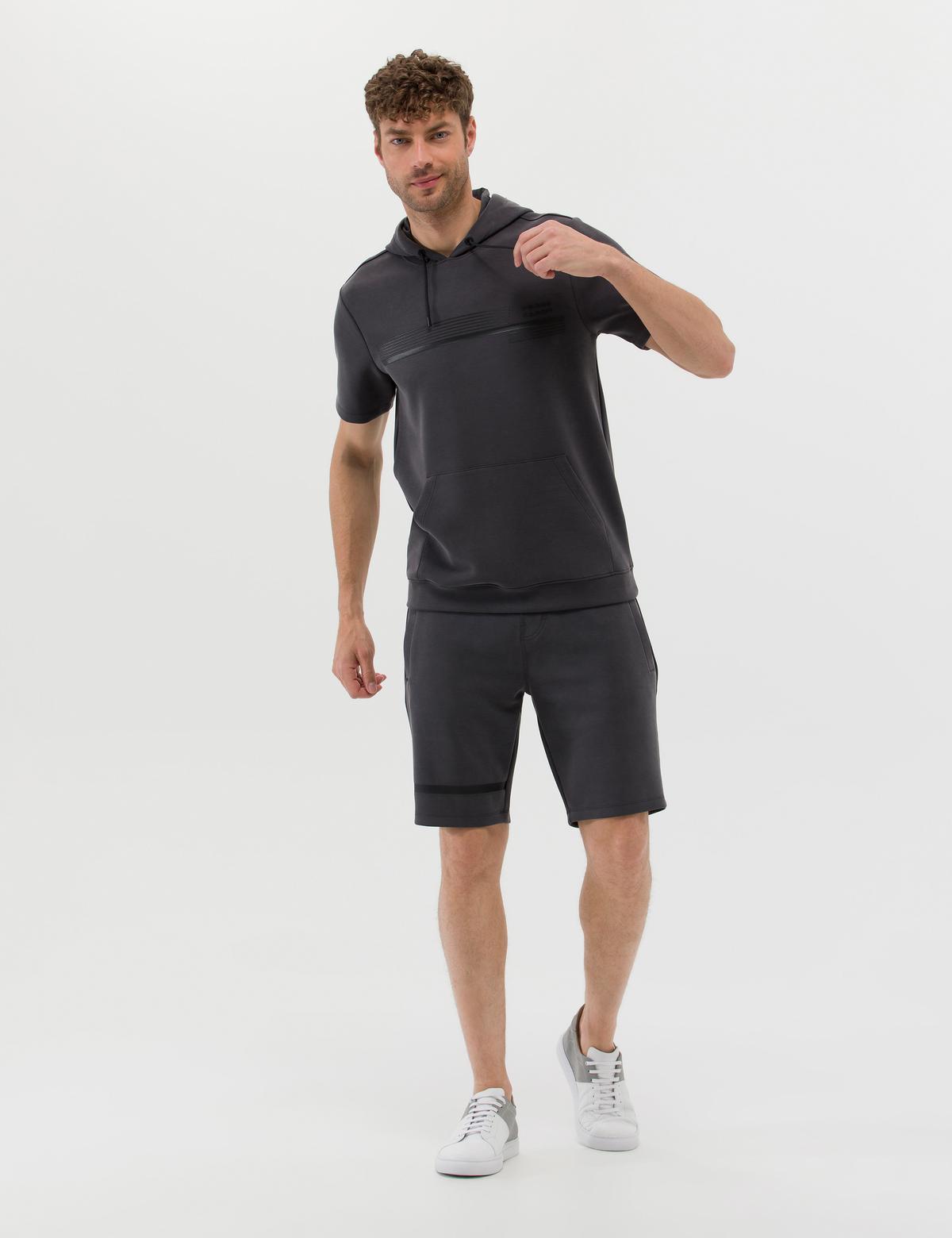 Antrasit Regular Fit Örme Şort