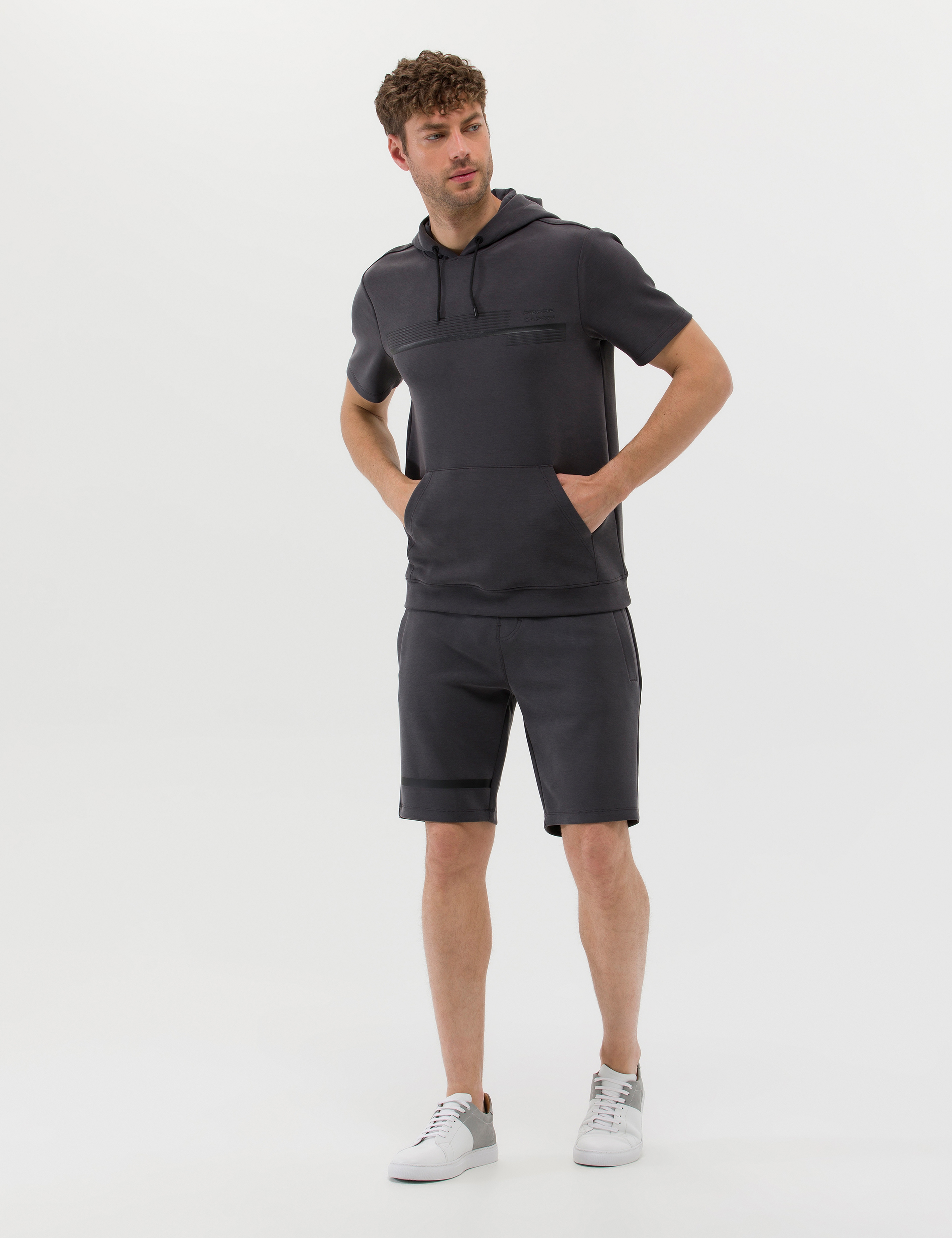 Antrasit Kısa Kollu Sweatshirt - Image 4