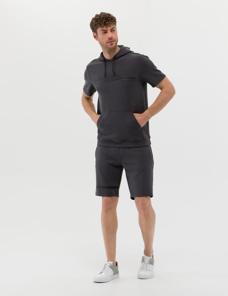 Antrasit Kısa Kollu Sweatshirt - 50273567007